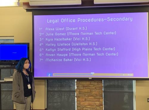 Julie Gomez 2nd Place Legal Office Procedures